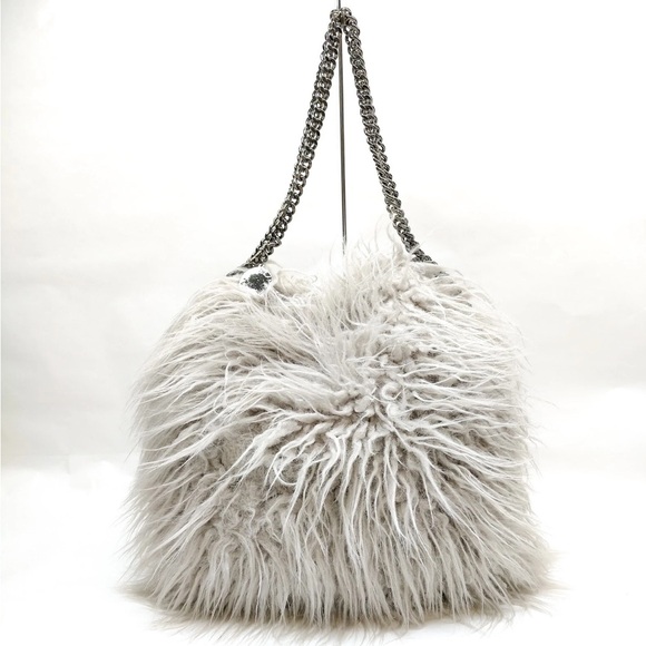 Stella McCartney Handbags - Stella McCartney Gray Faux Fur Shoulder Bag